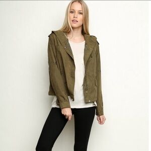 Brandy Melville Army green Hailey jacket one size